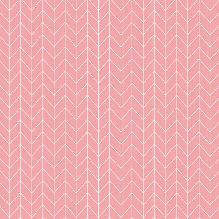 Vintage Flora - Pink Chevron