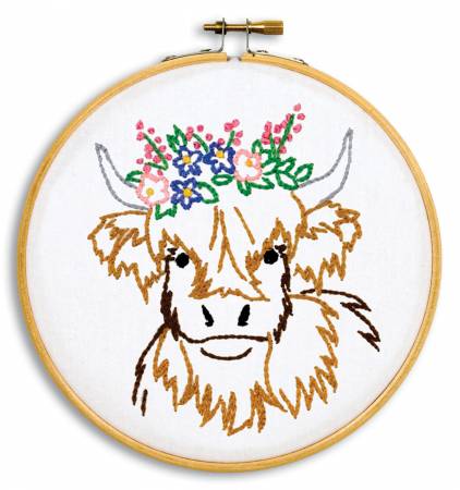 Highland Cow 6" Hoop Kit