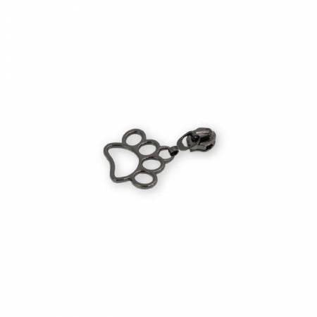 Paw Print Zipper Pulls Gunmetal