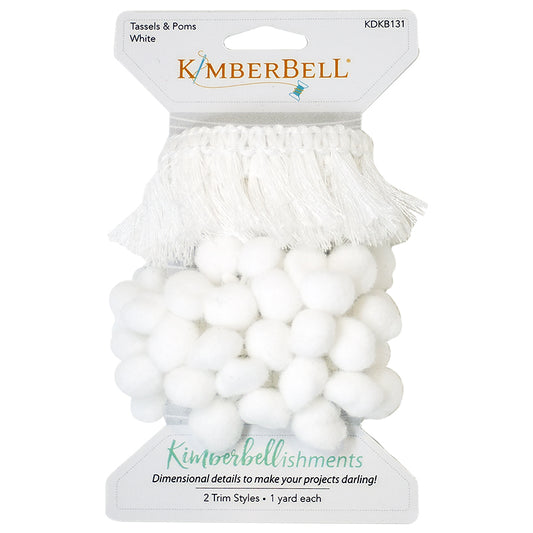 Tassels & Poms 1yd - White