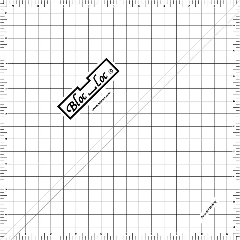 Loc Bloc Half Square Triangle Ruler 9.5