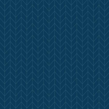 Vintage Flora - Dark Blue Chevron