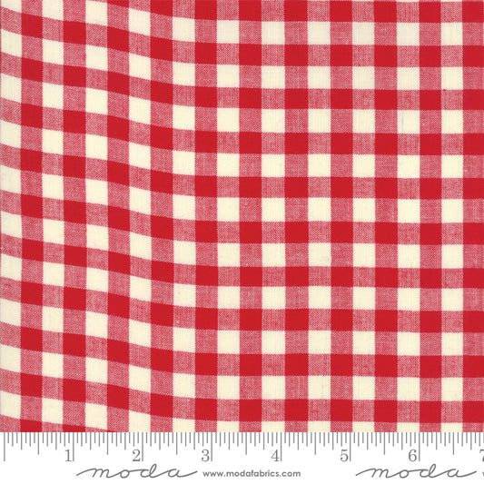 Picnic Basket Check-Woven~Red