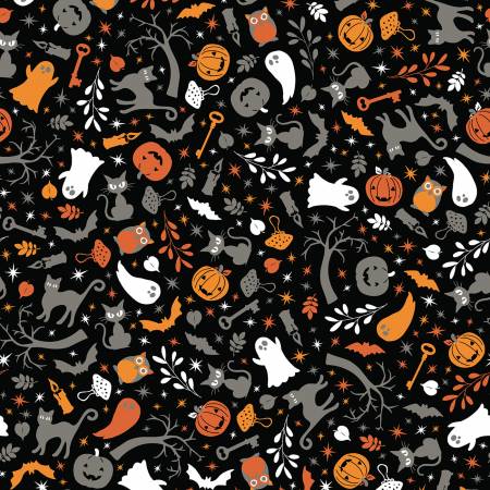 Pumpkins & Potions - Black Cats & Ghosts