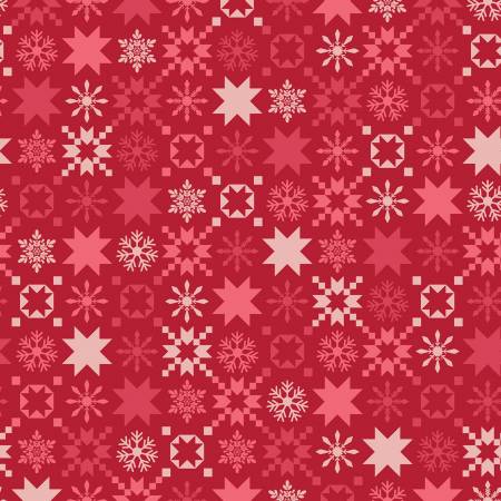 Quilty Little Christmas - Snowflake - Red