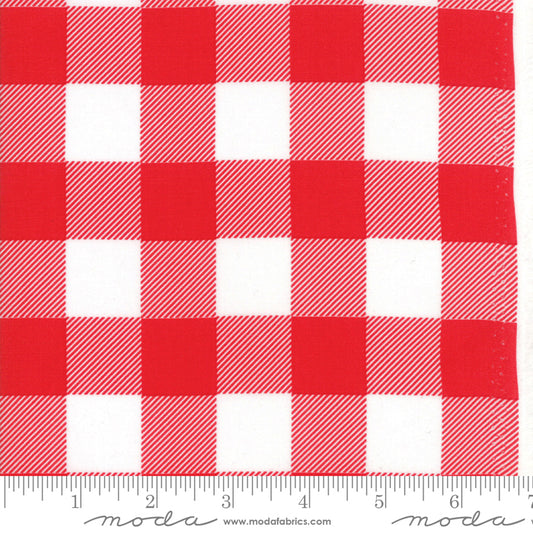 108"  Buffalo Check - Red White