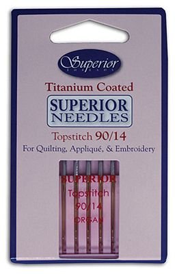 Titanium Coated Topstitch Needle # 90/14