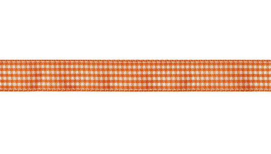 Torrid Orange - Micro Check 5/8" Ribbon