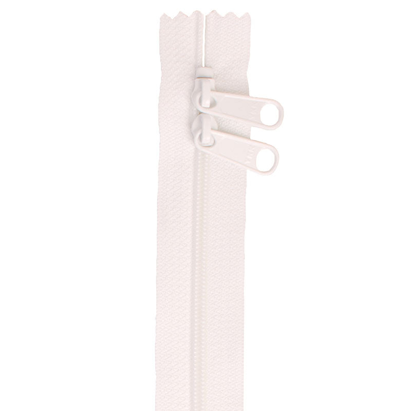 Double Slide 30" Zipper - White