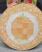 Pun'kin Hoop Quilt Block (Orange)