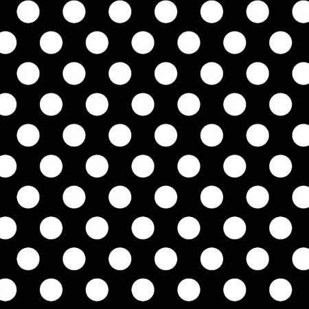 Dots Flannel - Black/White