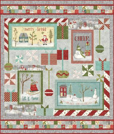 Multi Merry and Bright Quilt Kit 60' x 71'