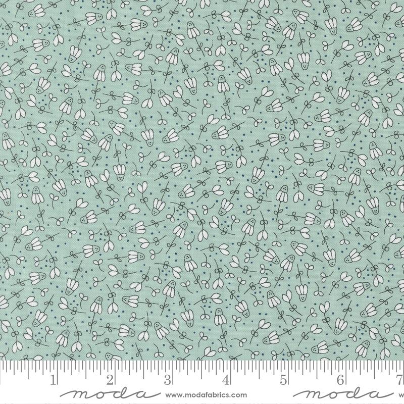 Vintage Flower Garden - Aqua