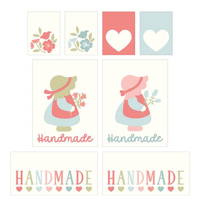 Woven Quilt Label - Sunbonnet 8ct