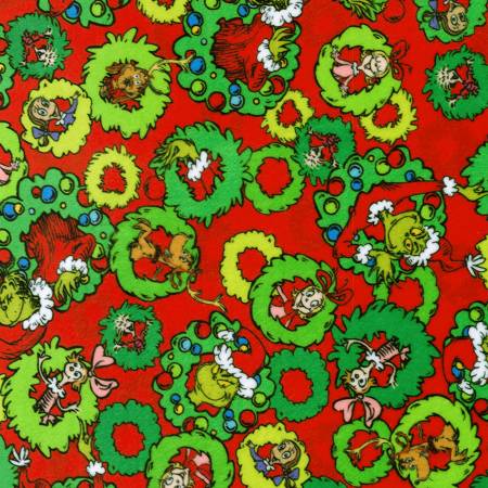 How The Grinch Stole Christmas Wreaths - Red Minky