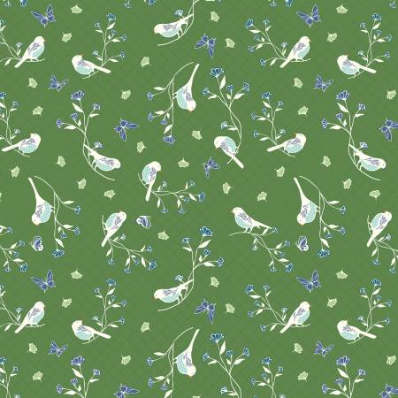 Melody Floral Birds - Clover