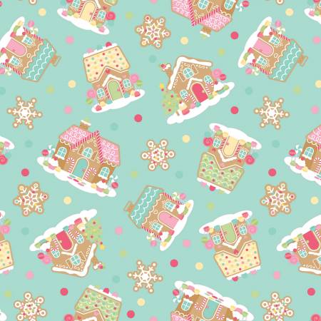 Gingerbread Kisses Main - Blue