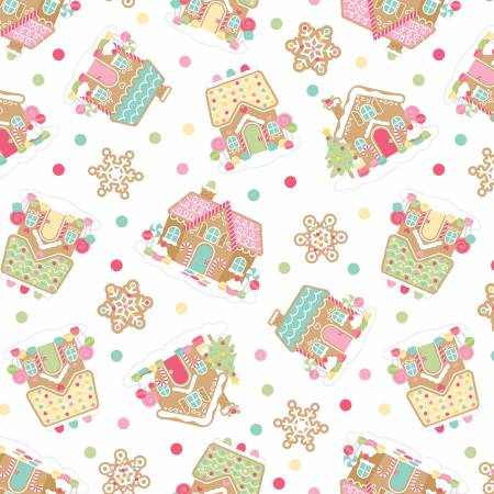 Gingerbread Kisses Main - White