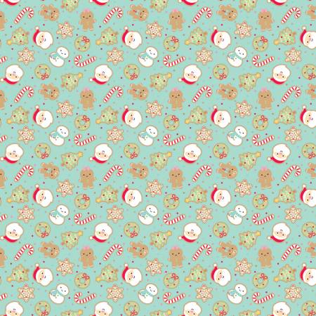 Gingerbread Kisses Sugar Cookies - Blue