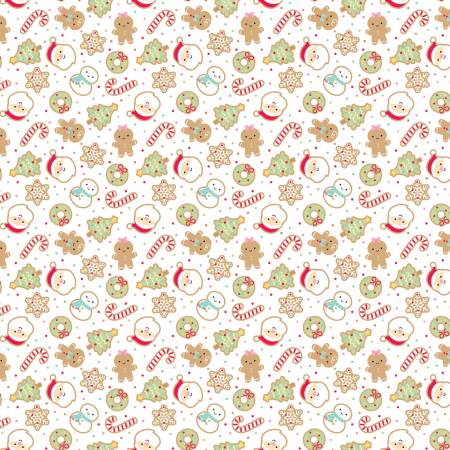 Gingerbread Kisses Sugar Cookies White