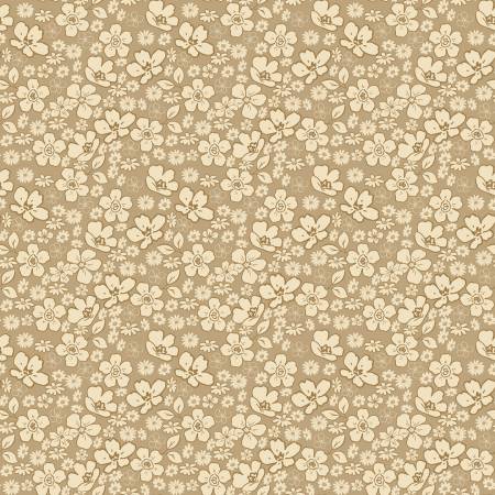 Morning Latte Tonal Floral - Camel