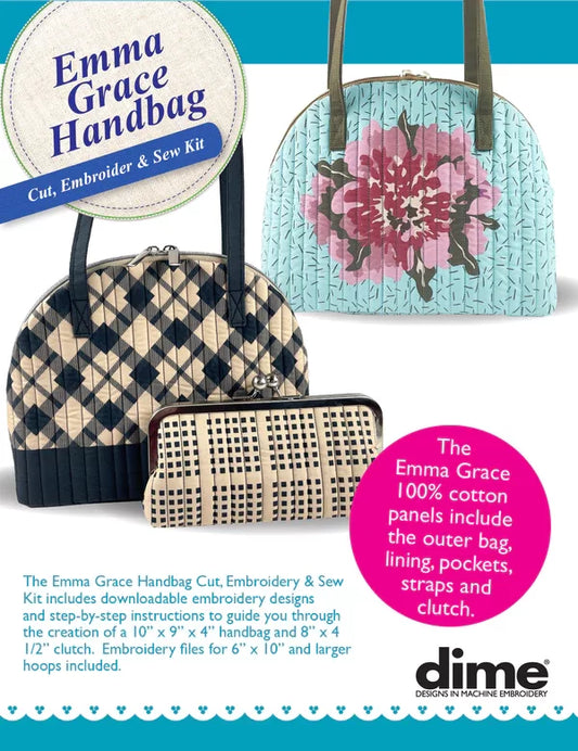 Emma Grace Cut & Sew Handbag Kit - Floral & Tartan