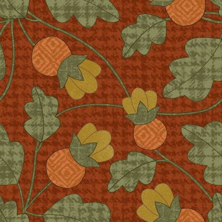 Autumn Harvest Flannel - Orange Pumpkin Vine