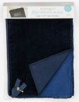 Zipper Pouch Blank Velveteen, Large - Navy