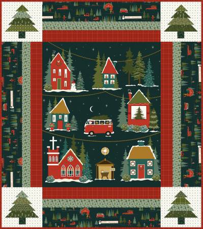 Christmas Is in Town Panel Quilt Kit 60" x 67.5" PRESALE!!