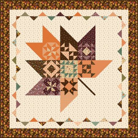Awe of Autumn Pressed Leaves Quilt Kit