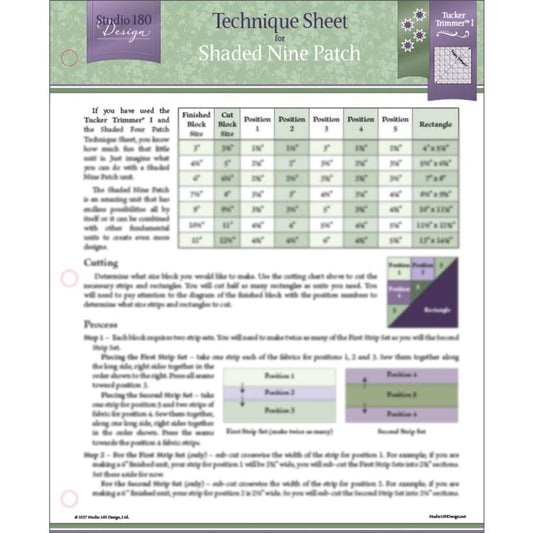 Tech Sheet Shaded Nine Patch UDTEC16 Studio 180 Design#1