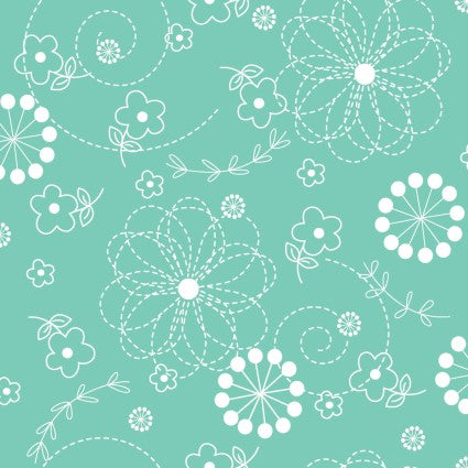 KimberBell Basics - Doodles - Teal