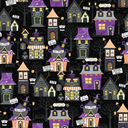 Hometown Halloween - Black Houses