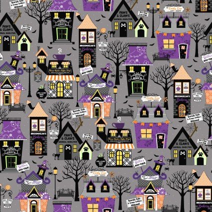 Hometown Halloween - Grey Houses