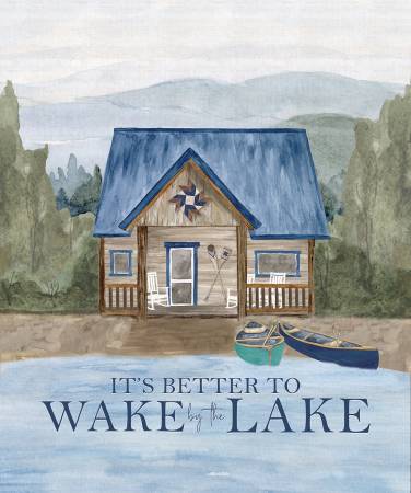 Wake at the Lake Digitally Printed 36in x 43in Panel