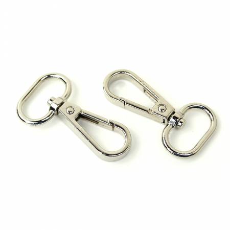 Two Swivel Hooks 3/4" Nickel