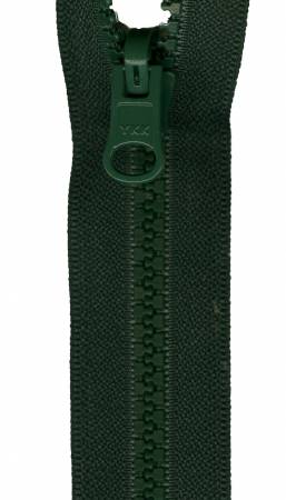 Separating Zipper 18"  Dk Green