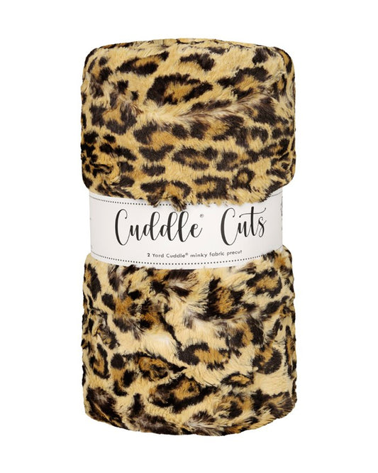 Luxe Cuddle Cut -   2 Yard Cut Leopard Sand