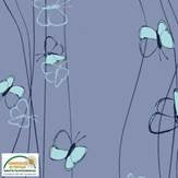 Avalana Sweat Knit - Wedge Blue Background Butterfly Print