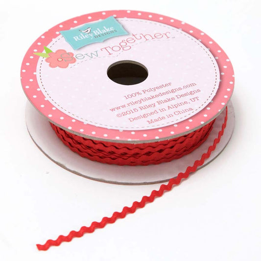 1/8" Ric Rac - Red